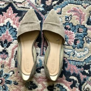 Suede Pointed Toe Flats